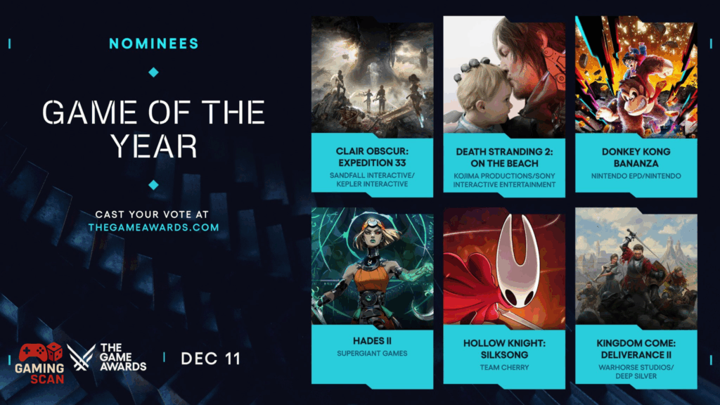 The Game Awards 2025 – znamy nominacje do Gry Roku! Kto sięgnie po tytuł GOTY?